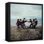 Alaska: Native Alaskan Children Playing a Game of Tug-Of-War-Ralph Crane-Framed Stretched Canvas