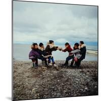 Alaska: Native Alaskan Children Playing a Game of Tug-Of-War-Ralph Crane-Mounted Photographic Print