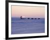 Alaska: Native Alaskan Moving on a Dog-Sled over the Ice, with the Midnight Sun in the Background-Ralph Crane-Framed Photographic Print