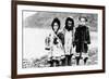 Alaska - Native Children in Parkas-Lantern Press-Framed Art Print