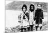 Alaska - Native Children in Parkas-Lantern Press-Mounted Art Print