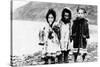 Alaska - Native Children in Parkas-Lantern Press-Stretched Canvas