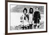 Alaska - Native Children in Parkas-Lantern Press-Framed Premium Giclee Print