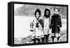 Alaska - Native Children in Parkas-Lantern Press-Framed Stretched Canvas