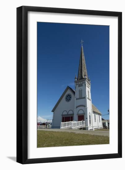 Alaska, Nome. Downtown Nome, Anvil City Square and Old St. Joseph's Hall-Cindy Miller Hopkins-Framed Photographic Print