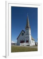 Alaska, Nome. Downtown Nome, Anvil City Square and Old St. Joseph's Hall-Cindy Miller Hopkins-Framed Premium Photographic Print