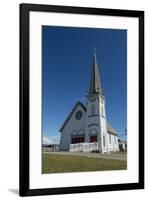 Alaska, Nome. Downtown Nome, Anvil City Square and Old St. Joseph's Hall-Cindy Miller Hopkins-Framed Premium Photographic Print