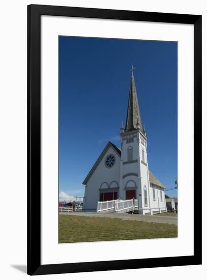 Alaska, Nome. Downtown Nome, Anvil City Square and Old St. Joseph's Hall-Cindy Miller Hopkins-Framed Premium Photographic Print