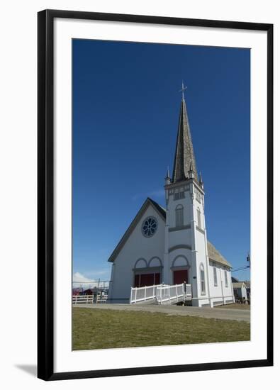 Alaska, Nome. Downtown Nome, Anvil City Square and Old St. Joseph's Hall-Cindy Miller Hopkins-Framed Photographic Print