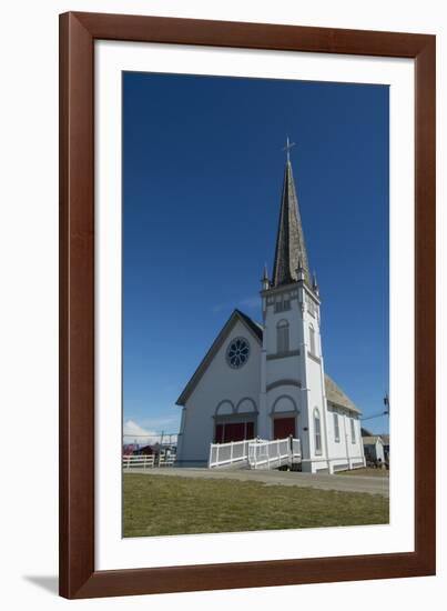 Alaska, Nome. Downtown Nome, Anvil City Square and Old St. Joseph's Hall-Cindy Miller Hopkins-Framed Photographic Print