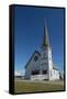 Alaska, Nome. Downtown Nome, Anvil City Square and Old St. Joseph's Hall-Cindy Miller Hopkins-Framed Stretched Canvas