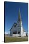 Alaska, Nome. Downtown Nome, Anvil City Square and Old St. Joseph's Hall-Cindy Miller Hopkins-Stretched Canvas