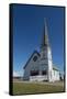 Alaska, Nome. Downtown Nome, Anvil City Square and Old St. Joseph's Hall-Cindy Miller Hopkins-Framed Stretched Canvas