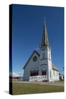 Alaska, Nome. Downtown Nome, Anvil City Square and Old St. Joseph's Hall-Cindy Miller Hopkins-Stretched Canvas