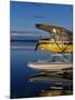 Alaska, Nondalton, Cessna Floatplane Parked on Still Waters of Six Mile Lake, Valhalla Lodge, USA-John Warburton-lee-Mounted Photographic Print
