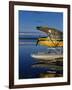 Alaska, Nondalton, Cessna Floatplane Parked on Still Waters of Six Mile Lake, Valhalla Lodge, USA-John Warburton-lee-Framed Photographic Print