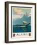 Alaska - Northern Pacific Railway - Native Umiak Boat - Vintage Railroad Travel Poster, 1930s-Sydney Laurence-Framed Art Print