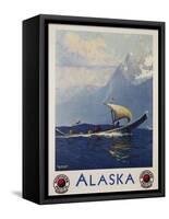 Alaska - Northern Pacific Railway Travel Poster-Sidney Laurence-Framed Stretched Canvas