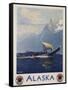 Alaska - Northern Pacific Railway Travel Poster-Sidney Laurence-Framed Stretched Canvas