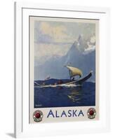 Alaska - Northern Pacific Railway Travel Poster-Sidney Laurence-Framed Giclee Print