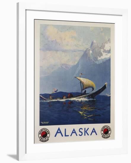 Alaska - Northern Pacific Railway Travel Poster-Sidney Laurence-Framed Giclee Print