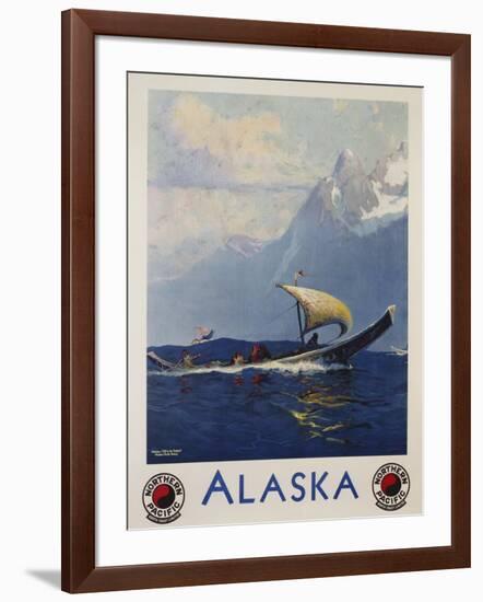 Alaska - Northern Pacific Railway Travel Poster-Sidney Laurence-Framed Giclee Print