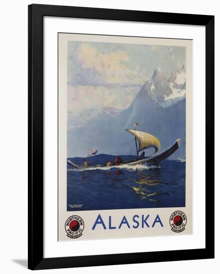 Alaska - Northern Pacific Railway Travel Poster-Sidney Laurence-Framed Giclee Print