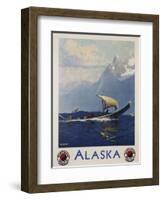 Alaska - Northern Pacific Railway Travel Poster-Sidney Laurence-Framed Giclee Print