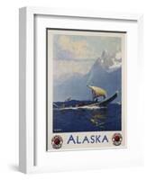 Alaska - Northern Pacific Railway Travel Poster-Sidney Laurence-Framed Giclee Print