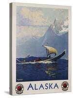 Alaska - Northern Pacific Railway Travel Poster-Sidney Laurence-Stretched Canvas