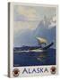 Alaska - Northern Pacific Railway Travel Poster-Sidney Laurence-Stretched Canvas
