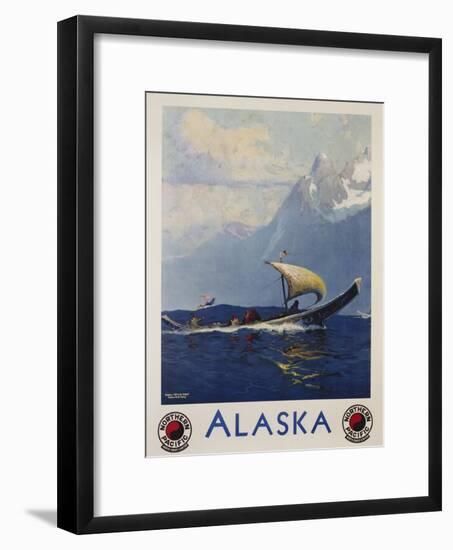 Alaska - Northern Pacific Railway Travel Poster-Sidney Laurence-Framed Giclee Print