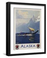 Alaska - Northern Pacific Railway Travel Poster-Sidney Laurence-Framed Premium Giclee Print