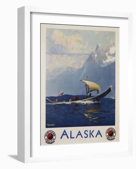 Alaska - Northern Pacific Railway Travel Poster-Sidney Laurence-Framed Premium Giclee Print