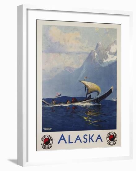 Alaska - Northern Pacific Railway Travel Poster-Sidney Laurence-Framed Giclee Print