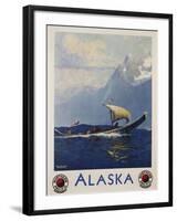 Alaska - Northern Pacific Railway Travel Poster-Sidney Laurence-Framed Giclee Print