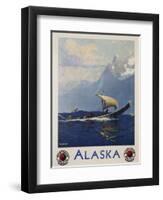 Alaska - Northern Pacific Railway Travel Poster-Sidney Laurence-Framed Premium Giclee Print