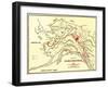 Alaska - Panoramic Map-Lantern Press-Framed Art Print