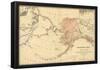 Alaska - Panoramic State Map-null-Framed Poster