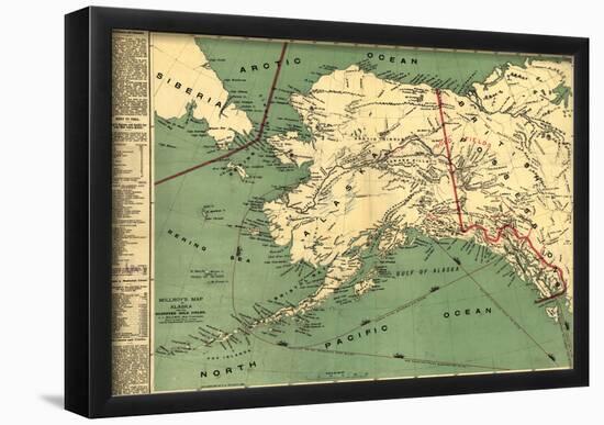 Alaska - Panoramic State Map-null-Framed Poster