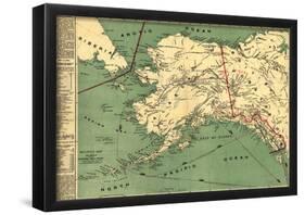 Alaska - Panoramic State Map-null-Framed Poster