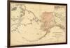 Alaska - Panoramic State Map-Lantern Press-Framed Art Print