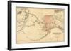 Alaska - Panoramic State Map-Lantern Press-Framed Art Print