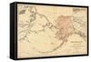 Alaska - Panoramic State Map-Lantern Press-Framed Stretched Canvas