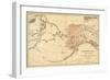 Alaska - Panoramic State Map-Lantern Press-Framed Art Print