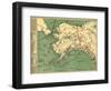 Alaska - Panoramic State Map-Lantern Press-Framed Art Print