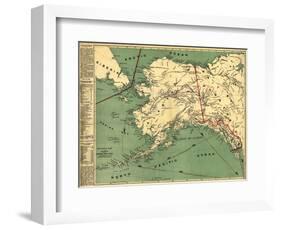 Alaska - Panoramic State Map-Lantern Press-Framed Art Print