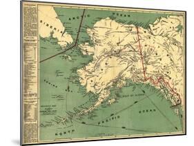 Alaska - Panoramic State Map-Lantern Press-Mounted Art Print