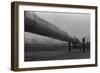 Alaska Pipeline at its Highest Elevation Near Atigun Pass, in Brooks Range, 1977-null-Framed Photo