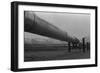 Alaska Pipeline at its Highest Elevation Near Atigun Pass, in Brooks Range, 1977-null-Framed Photo